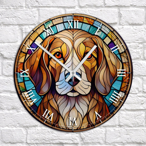 Beagle Suncatcher Effect Clock